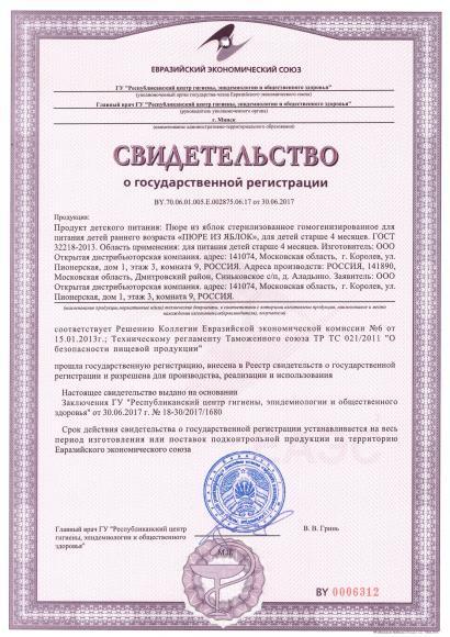 Оформления сертификата на продукцию.